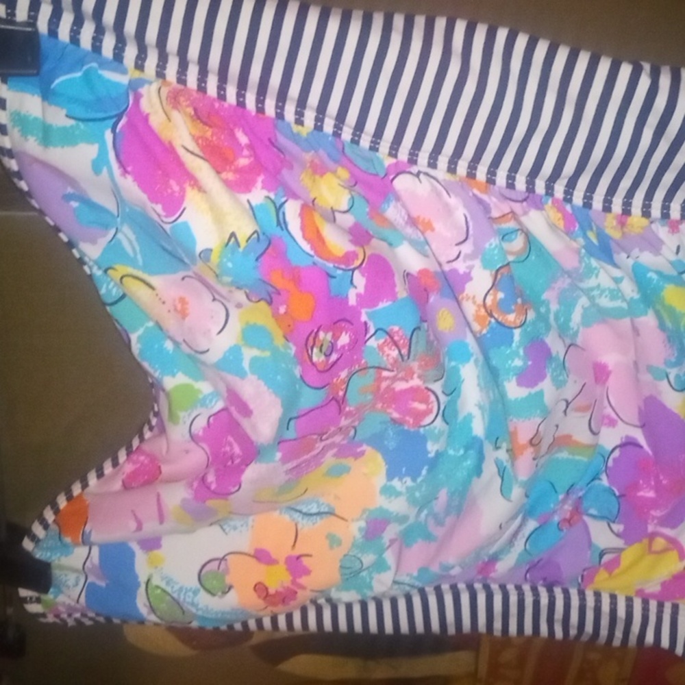 Strapless Cute Patterned And Stripe Swimsuit - image 3